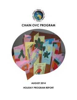 Holiday program report Aug 2014