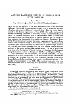 AEROBIC BACTERIAL COUNTS ON HUMAN SKIN AFTER
