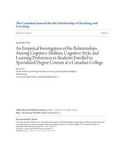 An Empirical Investigation of the Relationships Among Cognitive