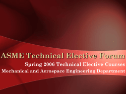 MAEEM Techical Elective Forum