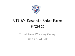 NTUA*s Kayenta Solar Farm Project