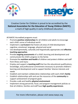 NAEYC - Creative Center for Children