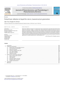 Pulsed laser ablation in liquid for micro