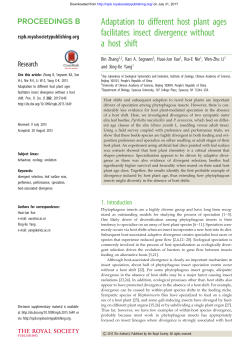 Adaptation to different host plant ages facilitates insect divergence