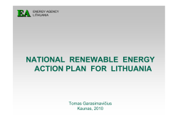 NATIONAL RENEWABLE ENERGY ACTION PLAN FOR LITHUANIA