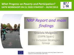 Presentation of EAPN`s NRP Report and main findings: Graciela