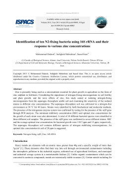 Identification of ten N2-fixing bacteria using 16S rRNA and