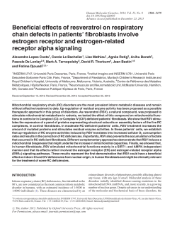 Beneficial effects of resveratrol on respiratory chain defects in