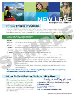 Indulge in healthy pleasures. How To Feel Better Without Nicotine