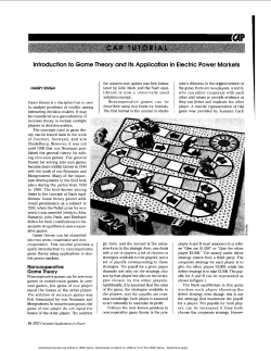 Introduction to game theory and its application in - IIT