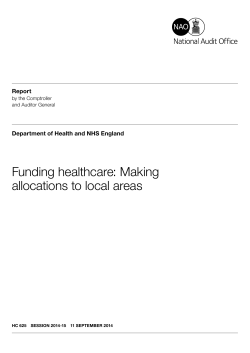 Funding healthcare: making allocations to local areas