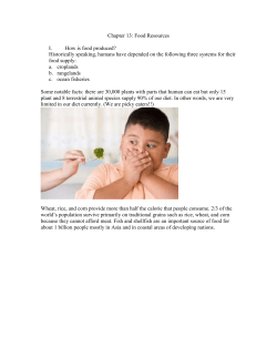 Chapter 13: Food Resources