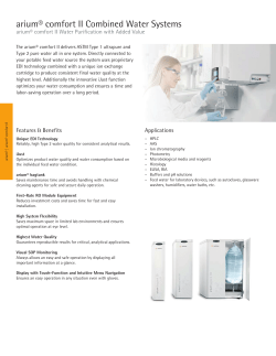arium&reg; comfort II Combined Water Systems