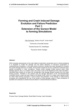 Forming and Crash Induced Damage Evolution and Failure Prediction
