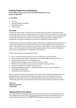 Helping People Home Newsletter