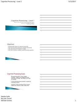 Cognitive Processing - Oklahoma TF-CBT