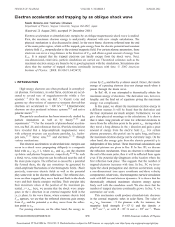 Electron acceleration and trapping by an oblique shock wave