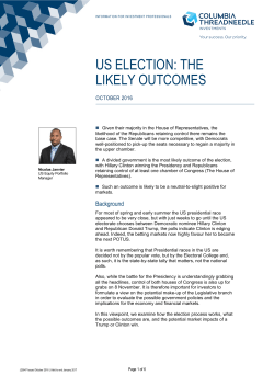 us election: the likely outcomes - Columbia Threadneedle Investments