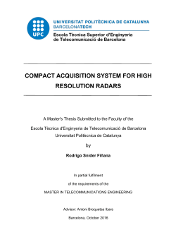 compact acquisition system for high resolution radars