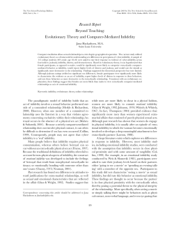 Evolutionary Theory and Computer-Mediated Infidelity