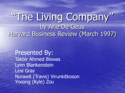 The Living Company - U of L Class Index