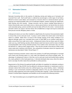 7.7 Rainwater Cisterns - Sustainable Technologies Evaluation