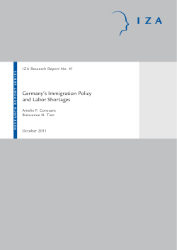 Germany`s Immigration Policy and Labor Shortages