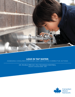 lead in tap water - Canadian Water Network