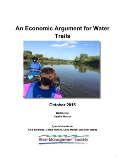 An Economic Argument for Water Trails