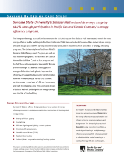 Sonoma State University`s Salazar Hall reduced its energy usage by