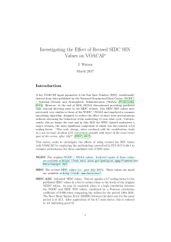 Investigating the Effect of Revised SIDC SSN Values on VOACAP