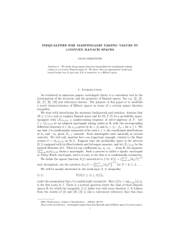 INEQUALITIES FOR MARTINGALES TAKING VALUES IN
