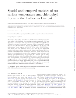 Spatial and temporal statistics of sea surface temperature and