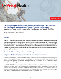 In a Down Economy, Tightening and Automating Revenue Cycle