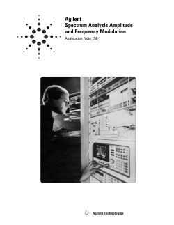 Agilent Spectrum Analysis Amplitude and Frequency Modulation