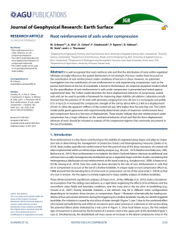 Root reinforcement of soils under compression