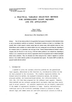 A Practical Variable Selection Method for Generalized Least