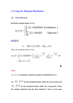 3.4 Using the marginal distribution