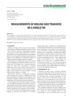 measurements of boiling heat transfer on a single fin