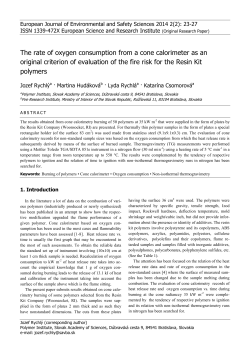 The rate of oxygen consumption from a cone calorimeter as an