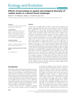 Effects of harvesting on spatial and temporal diversity of carbon