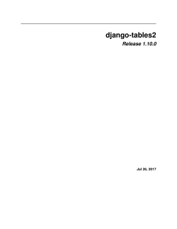django-tables2 - Read the Docs