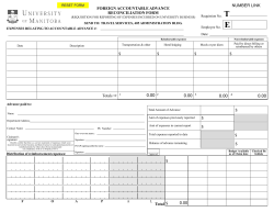 Foreign Accountable Advance Reconciliation Form