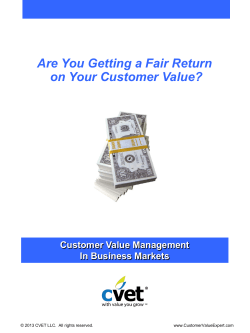 Are You Getting a Fair Return on Your Customer Value?