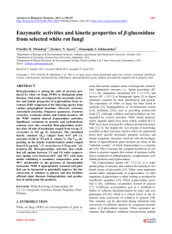 Enzymatic activities and kinetic properties of β