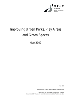 Improving Urban Parks, Play Areas and Green Spaces