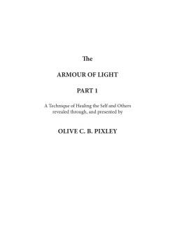 The ARMOUR OF LIGHT PART 1 OLIVE CB PIXLEY