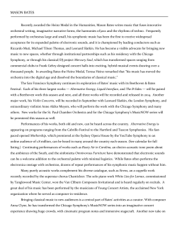 BIO for Mason Bates