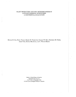 plant production and soil microorganisms in late