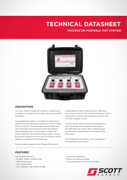 Prot&eacute;g&eacute; ZM Gas Monitor Test Station Datasheet ANZ